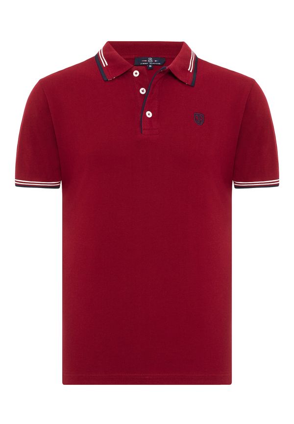 Jimmy Sanders Jimmy Sanders Majica  morsko plava / tamno crvena / bijela