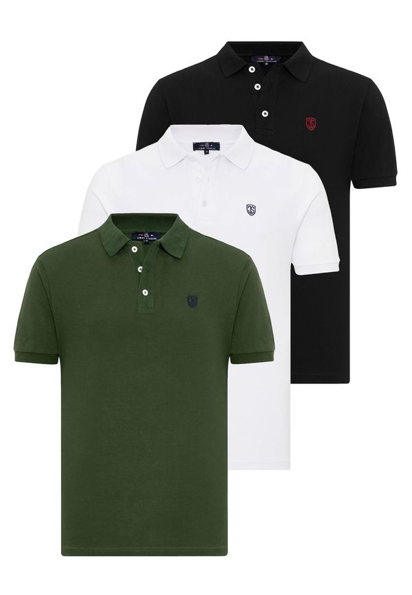 Jimmy Sanders Jimmy Sanders Majica  zelena / crna / bijela