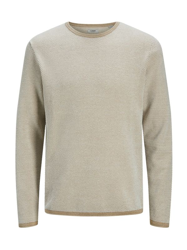 JJ Rebel JJ Rebel Pulover 'JREBFRANK'  bež / prljavo bijela