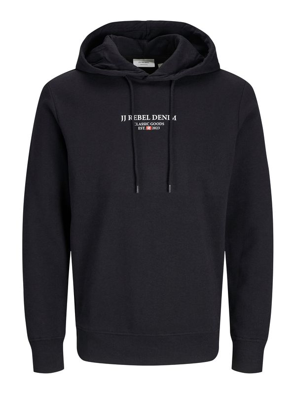 JJ Rebel JJ Rebel Sweater majica  crna / bijela