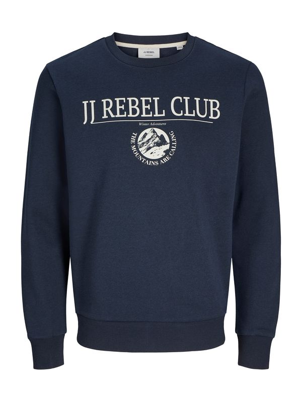 JJ Rebel JJ Rebel Sweater majica 'JREBANDREW'  noćno plava / bijela