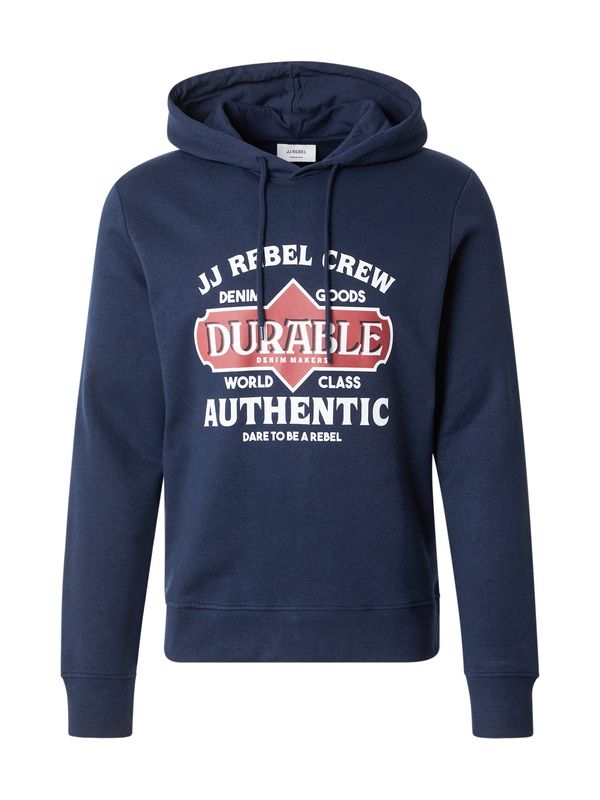 JJ Rebel JJ Rebel Sweater majica 'JREBCASPER'  noćno plava / crvena / bijela