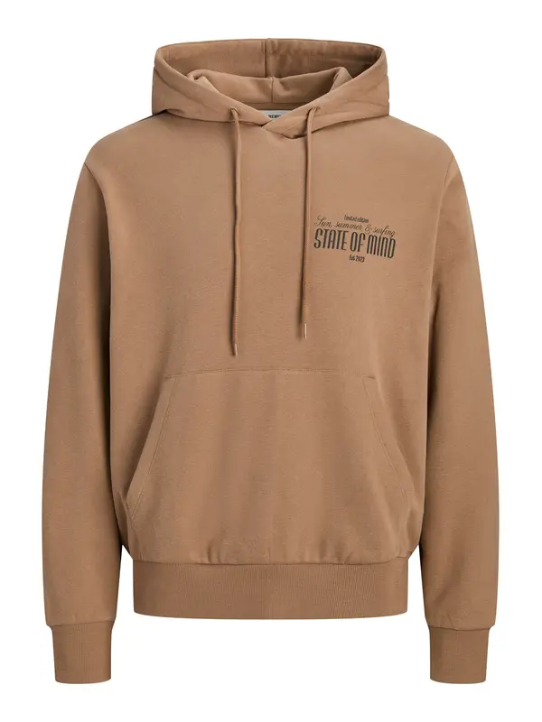 JJ Rebel JJ Rebel Sweater majica 'JREBCHRISTIAN'  smeđa / crna / bijela