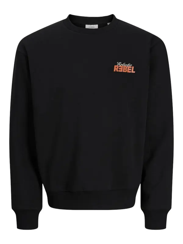 JJ Rebel JJ Rebel Sweater majica 'JREBJIM'  mandarina / crna / prljavo bijela