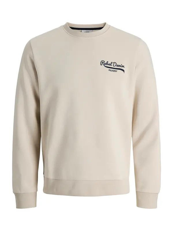 JJ Rebel JJ Rebel Sweater majica 'JREBKIM'  bež / tamno plava
