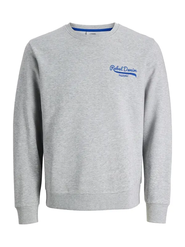 JJ Rebel JJ Rebel Sweater majica 'JREBKIM'  mornarsko plava / siva melange