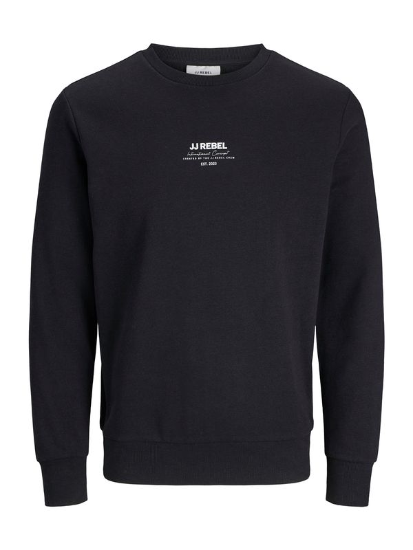 JJ Rebel JJ Rebel Sweater majica 'JREBLINO'  crna / bijela