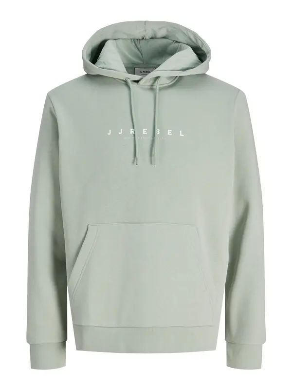 JJ Rebel JJ Rebel Sweater majica 'JREBROCKY'  pastelno zelena / bijela