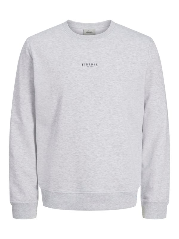 JJ Rebel JJ Rebel Sweater majica 'JREBRUBEN'  crna / bijela melange