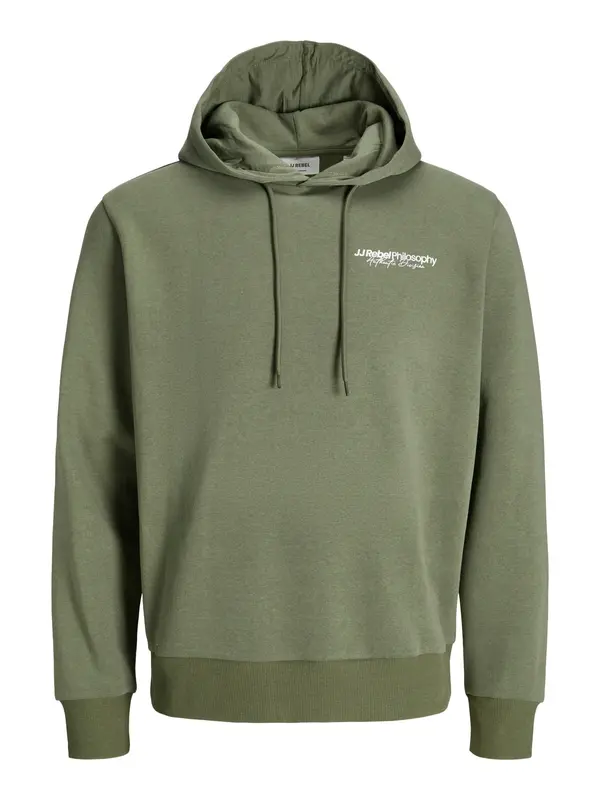 JJ Rebel JJ Rebel Sweater majica 'JREBZACK'  maslinasta / bijela
