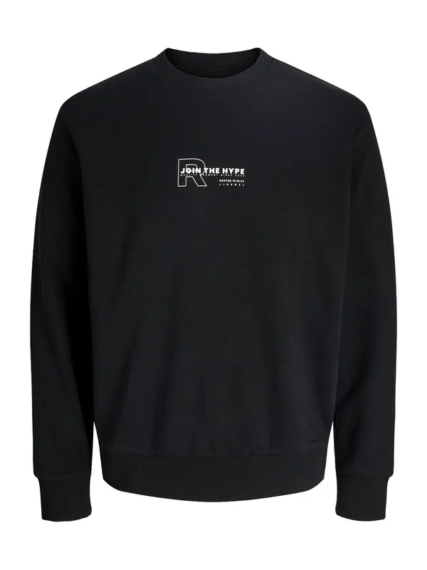 JJ Rebel JJ Rebel Sweater majica 'JREBZAKI'  crna / bijela