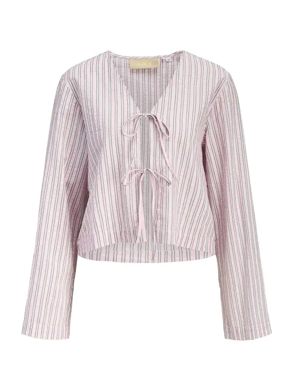 JJXX JJXX Bluza 'JXZoe'  tamno smeđa / roza / bijela