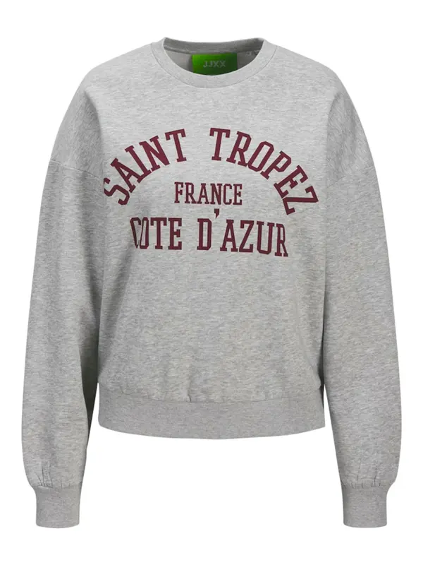 JJXX JJXX Sweater majica 'JXMERLE'  svijetlosiva / burgund
