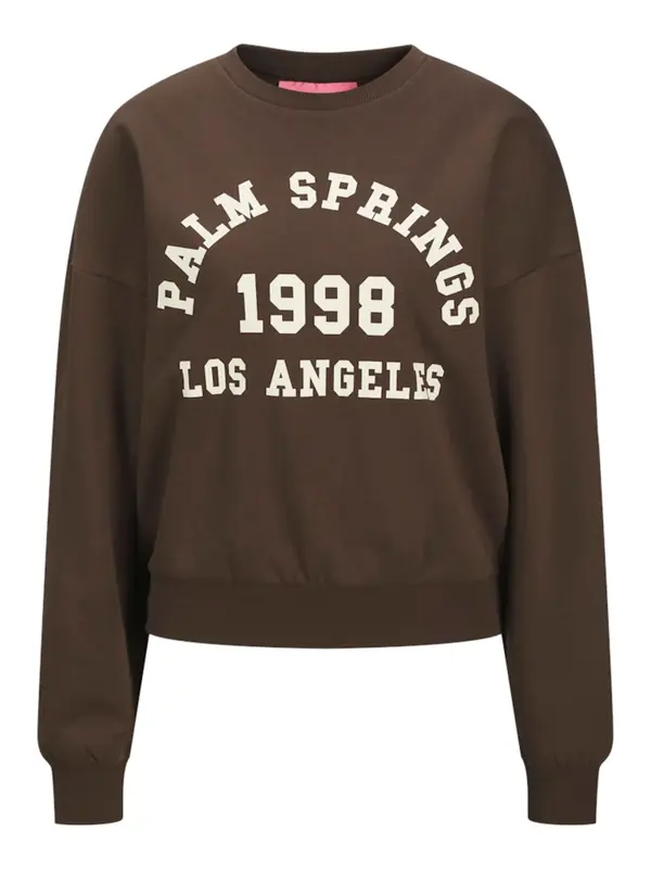 JJXX JJXX Sweater majica 'JXMERLE'  tamno smeđa / prljavo bijela