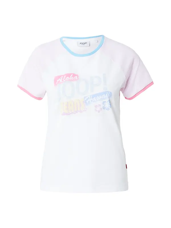 JOOP! Jeans JOOP! Jeans Majica 'Torbina'  akvamarin / limun / roza / bijela