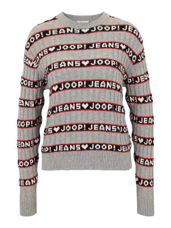 JOOP! Jeans JOOP! Jeans Pulover 'Karen'  boja blata / klasično crvena / crna / vuneno bijela