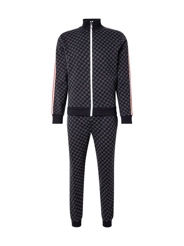 JOOP! JOOP! Jogging komplet 'Ian'  sivkasto bež / svijetlo crvena / crna / bijela