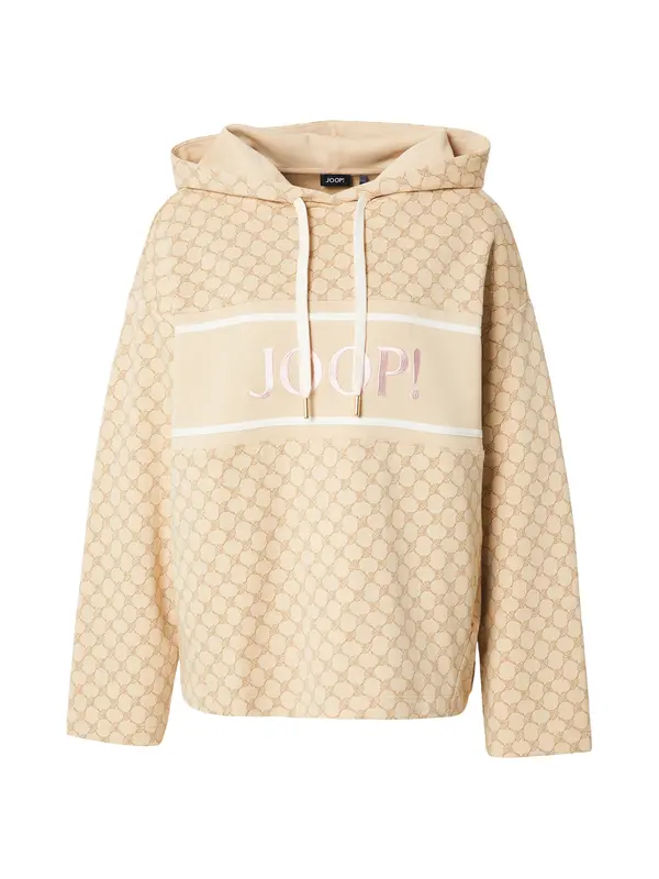 JOOP! JOOP! Sweater majica 'Tareli'  svijetlosmeđa / bijela