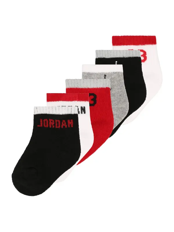 Jordan Jordan Čarape  siva / crvena / crna / bijela