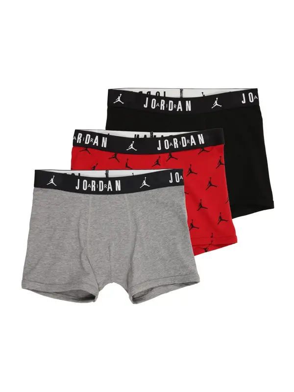 Jordan Jordan Gaće 'FLIGHT'  siva melange / crvena / crna