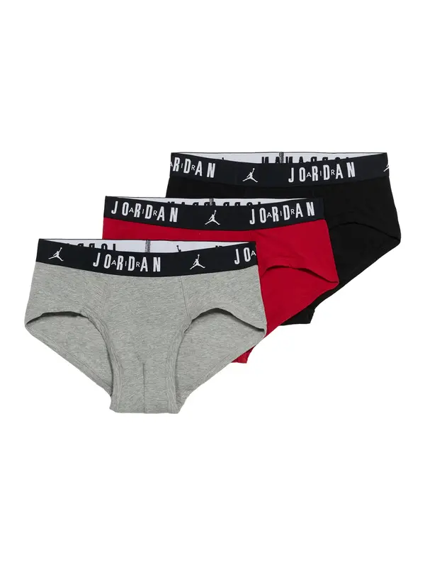 Jordan Jordan Gaće  siva melange / crvena / crna / bijela