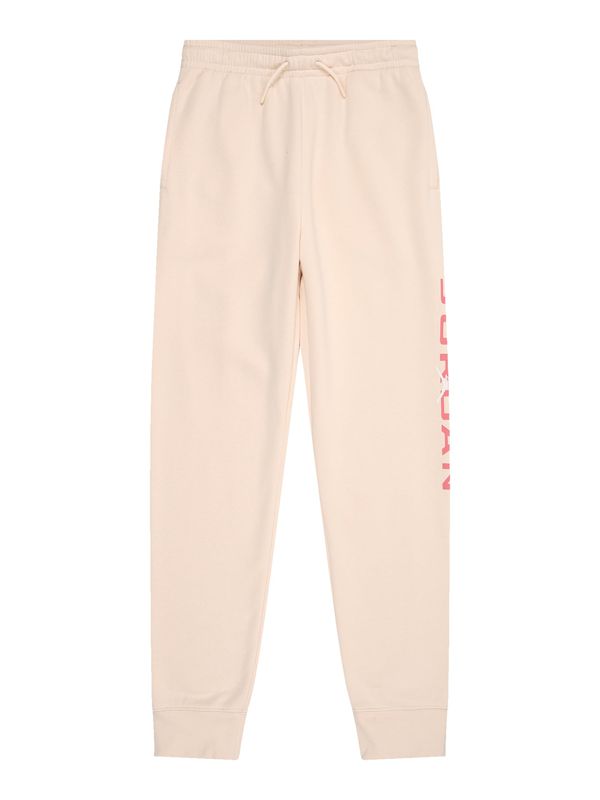 Jordan Jordan Hlače 'BASELINE'  svijetlobež / ružičasto crvena / bijela