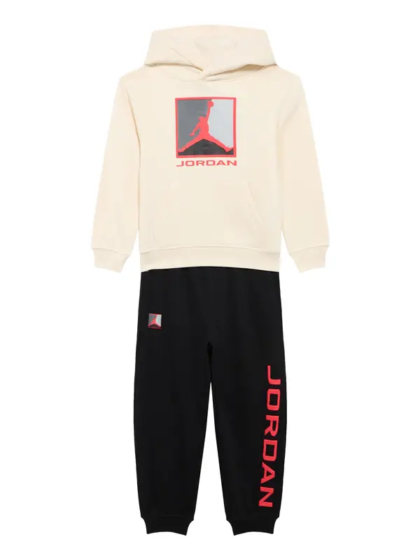 Jordan Jordan Jogging komplet 'ESS'  boja slonovače / siva / svijetlocrvena / crna