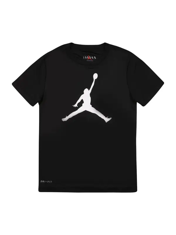 Jordan Jordan Majica  crna / bijela