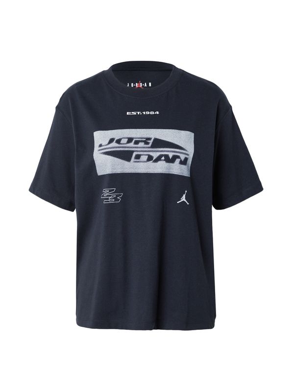 Jordan Jordan Majica  crna / bijela