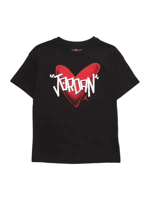 Jordan Jordan Majica 'HEART SKETCH'  crvena / crna / bijela