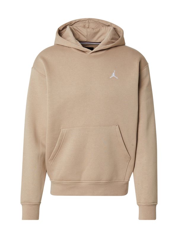 Jordan Jordan Sweater majica 'BRKLN FLC'  pijesak / bijela