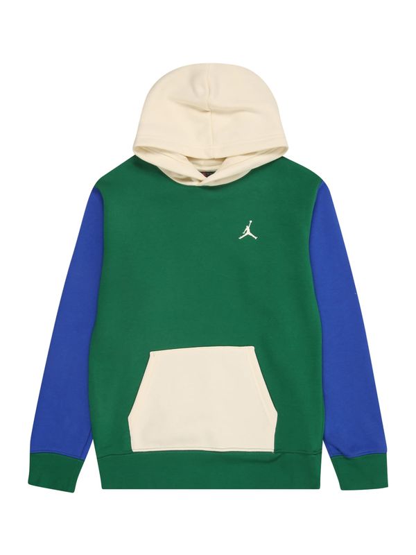 Jordan Jordan Sweater majica 'BROOKLYN'  boja pijeska / kraljevsko plava / travnato zelena