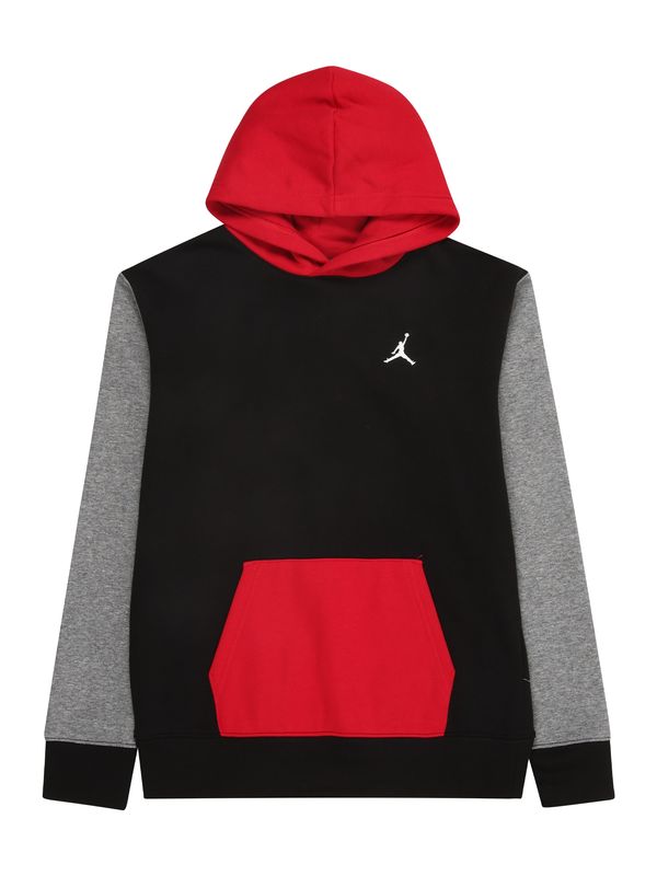 Jordan Jordan Sweater majica 'BROOKLYN'  siva melange / crvena / crna / bijela