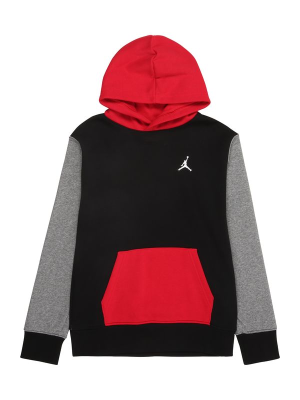 Jordan Jordan Sweater majica 'BROOKLYN'  siva melange / crvena / crna