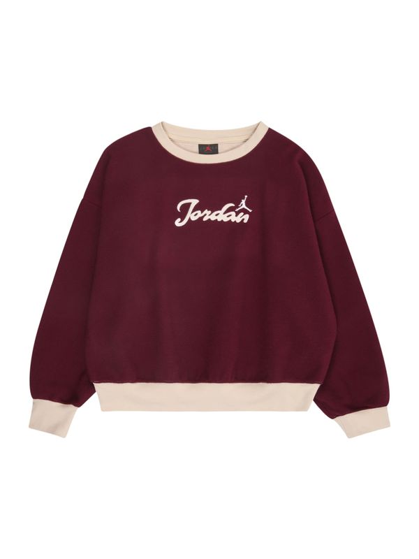 Jordan Jordan Sweater majica 'ENCHANTMENT'  pijesak / bordo