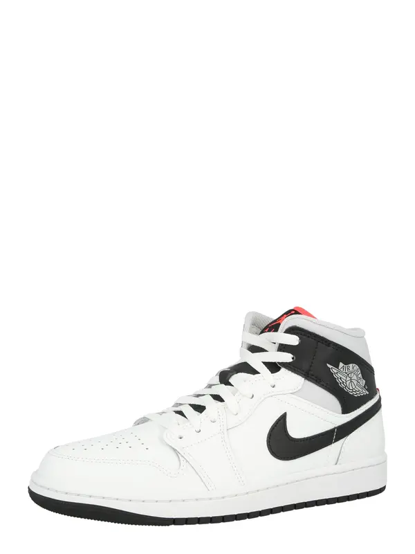 Jordan Jordan Visoke tenisice 'AIR JORDAN 1'  svijetlosiva / neonsko narančasta / crna / bijela