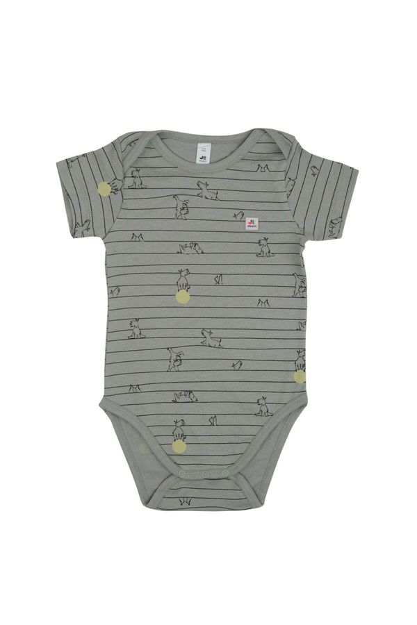 Jrmori Jrmori Dječji bodi  limeta zelena / dimno siva / crna