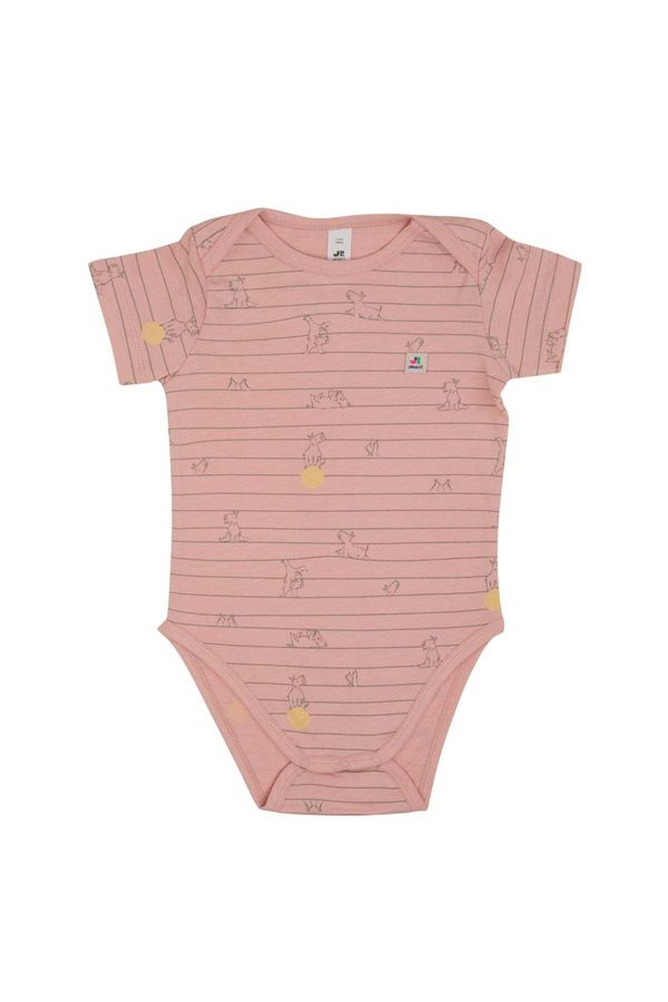 Jrmori Jrmori Dječji bodi 'Mr.J'  med / grafit siva / prljavo roza