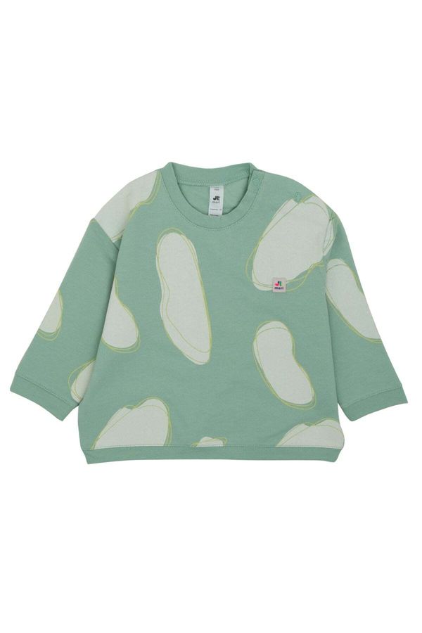 Jrmori Jrmori Sweater majica  kameno siva / pastelno zelena / svijetlozelena