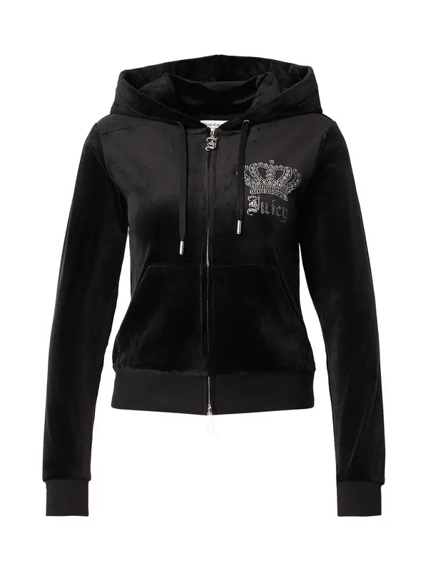 Juicy Couture Juicy Couture Gornji dio trenirke 'Gothic Crown'  crna / prozirna
