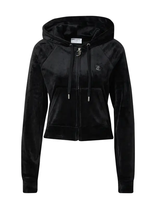 Juicy Couture Juicy Couture Gornji dio trenirke 'Madison'  crna / srebro