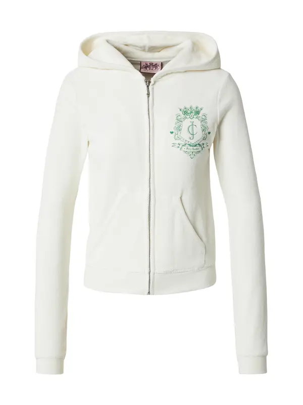 Juicy Couture Juicy Couture Gornji dio trenirke 'ROBYN'  zelena / prljavo bijela
