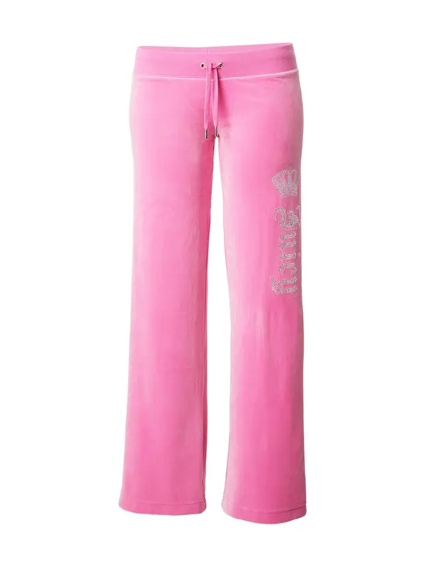 Juicy Couture Juicy Couture Hlače 'Gothic Crown'  roza / srebro