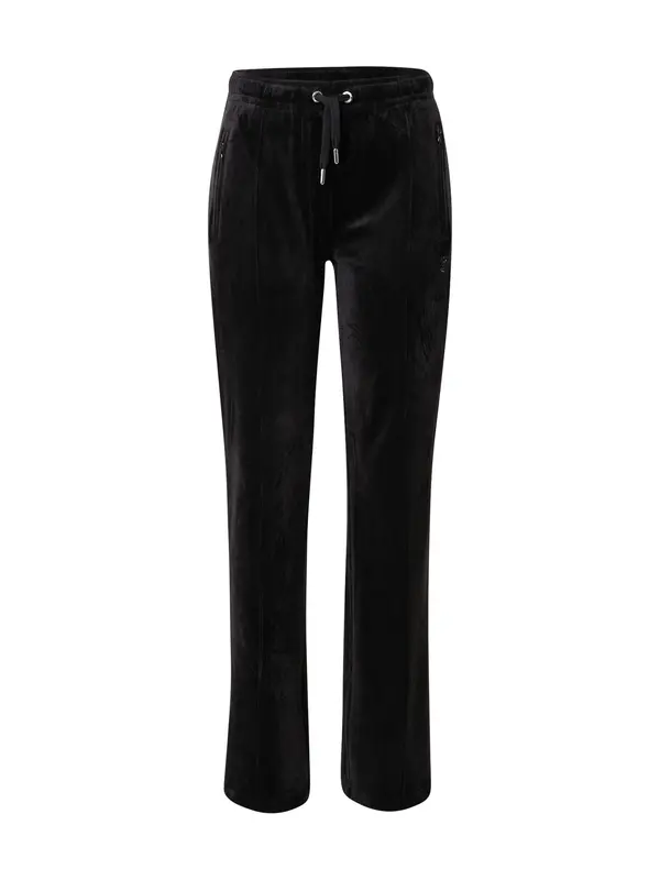 Juicy Couture Juicy Couture Hlače 'Tina'  crna / srebro