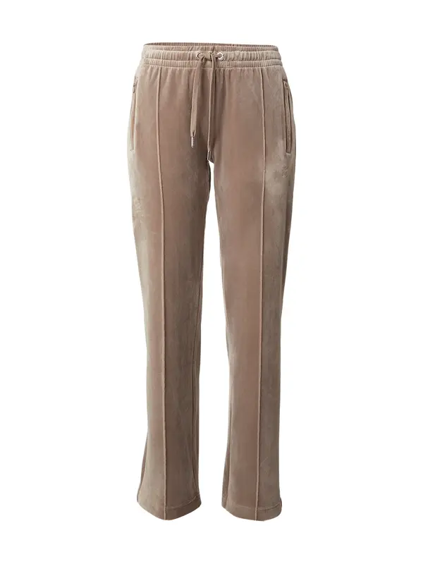 Juicy Couture Juicy Couture Hlače 'TINA'  taupe siva / prozirna