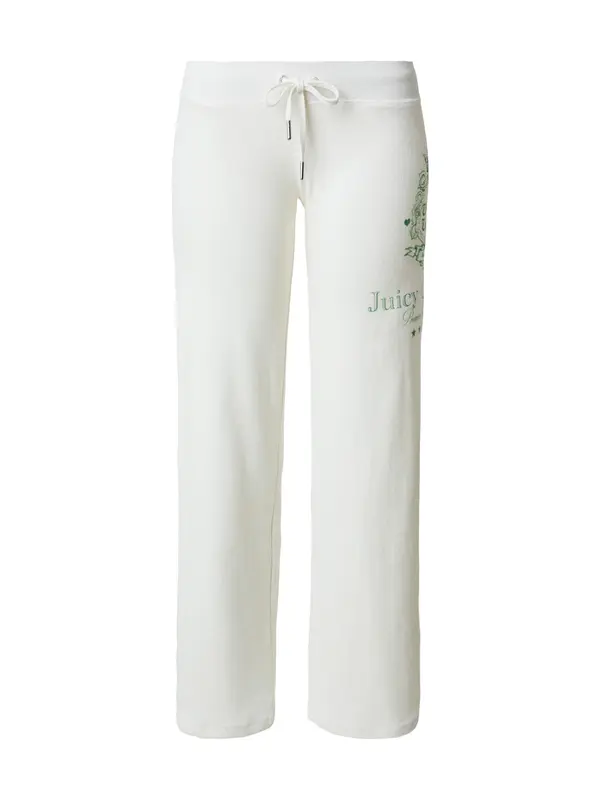 Juicy Couture Juicy Couture Hlače  zelena / prljavo bijela