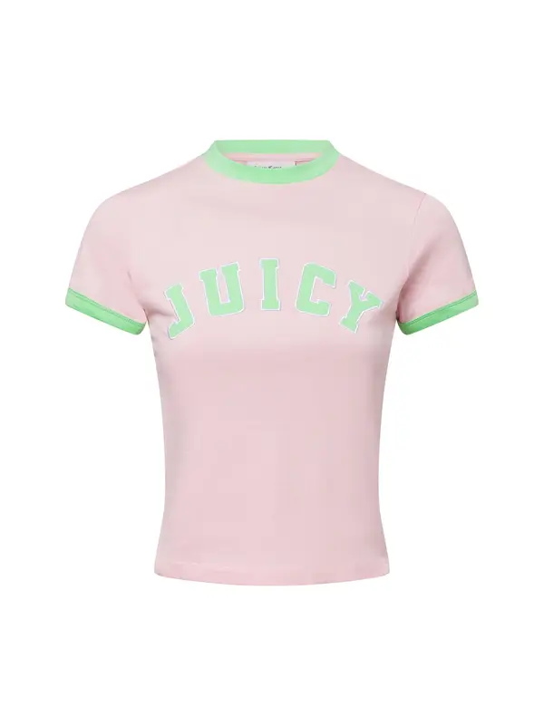 Juicy Couture Juicy Couture Majica 'Collegiate'  svijetlozelena / roza