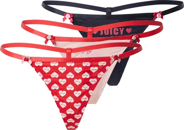 Juicy Couture Juicy Couture Tanga gaćice 'BE MY JUICY VALENTINE'  crvena / crna