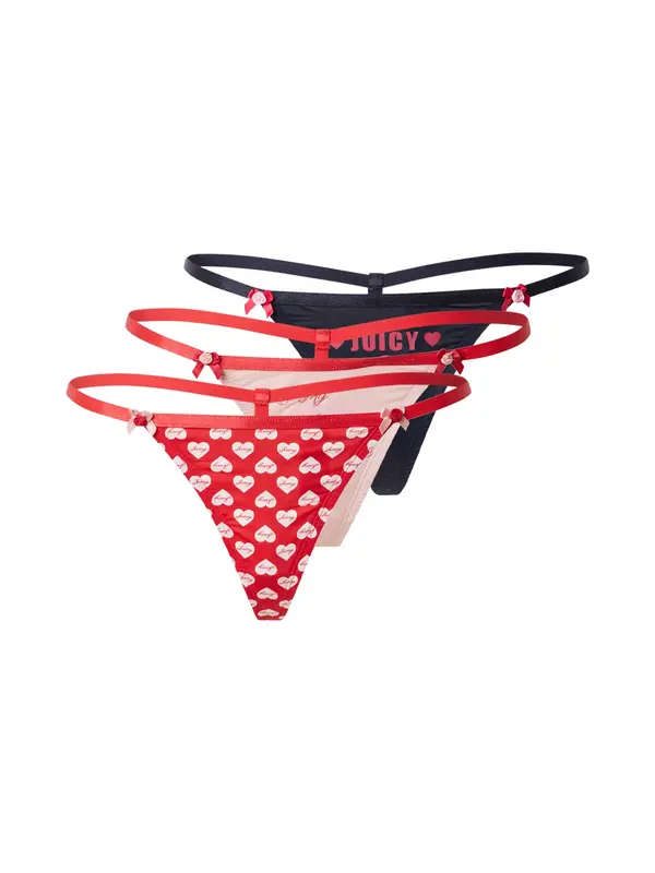 Juicy Couture Juicy Couture Tanga gaćice 'BE MY JUICY VALENTINE'  crvena / crna