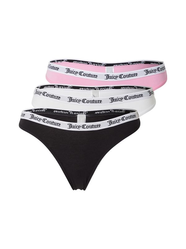 Juicy Couture Juicy Couture Tanga gaćice 'DANA'  roza / crna / bijela